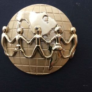 Gold vintage brooch